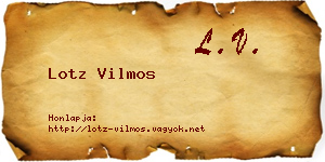 Lotz Vilmos névjegykártya